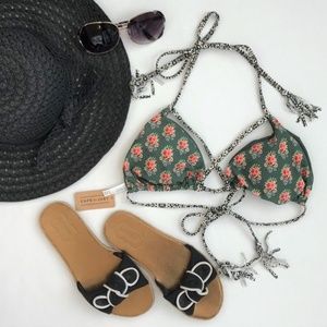 CAPE JUBY DUAL FLORAL SLIDER TRIANGLE TOP